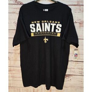 New‎ Orleans NFL Saints Men's XL NWOT Black Team Apparel T Shirt